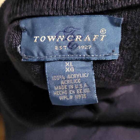 Towncraft Mens Navy Blue Sweater Vest - Size XL - Picture 4 of 4